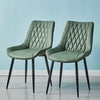 Dining Chairs Set of 2 Faux Leather Kitchen Chairs with Metal Legs Restaurants