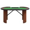 10-Player Poker Table with Chip Tray Green stable framework Easy to assemble