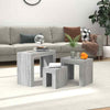 3x Nesting Coffee Tables Engineered Wood Table Furniture Multi Colours vidaXL