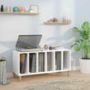 Record Cabinet Record Player Stand Sideboard White Engineered Wood