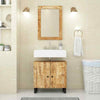 Sink Cabinet Solid Wood Acacia and Engineered Wood Iron feet are stable
