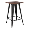 Industrial Metal Wood Bar Table + 2/4 Stools Set Breakfast Bistro Dining Chairs