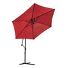 3 m Banana Parasol Sun Shade Umbrella Garden Parasol Adjustable with Base
