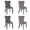 Velvet Dining Chair with Door Knocker Bedroom Dressing Accent Seat 1/2/4/6Chairs