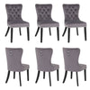 Velvet Dining Chair with Door Knocker Bedroom Dressing Accent Seat 1/2/4/6Chairs