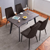 Brown Wood Dining Table and 4 Chairs Set Kitchen Modern CLIPOP Chais Set