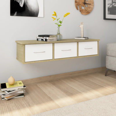 Wall-mounted Drawer Shelf Engineered Wood Wall Cabinet Multi Colours vidaXL