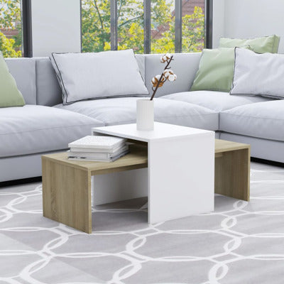 Coffee Table Set Engineered Wood Living Room Sofa Table Multi Colours vidaXL