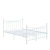 White Black Single 4FT6 Double King Size Metal Bed Frame Modern Style 145cm New