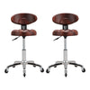 2x PU Leather Padded Barber Stools Rolling Swivel Salon Spa Hairdresser Chair
