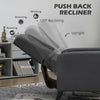 Button Tufted Recliner Chair, Microfibre Cloth Reclining Armchair