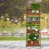 New 4 Tier Wooden Ladder Folding Book Shelf Stand Plant Flower Display Shelving